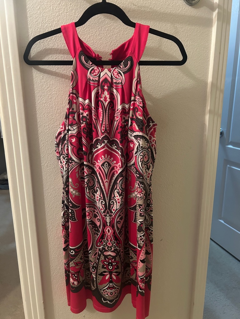INC International Concepts Pink Paisley Halter Midi Dress